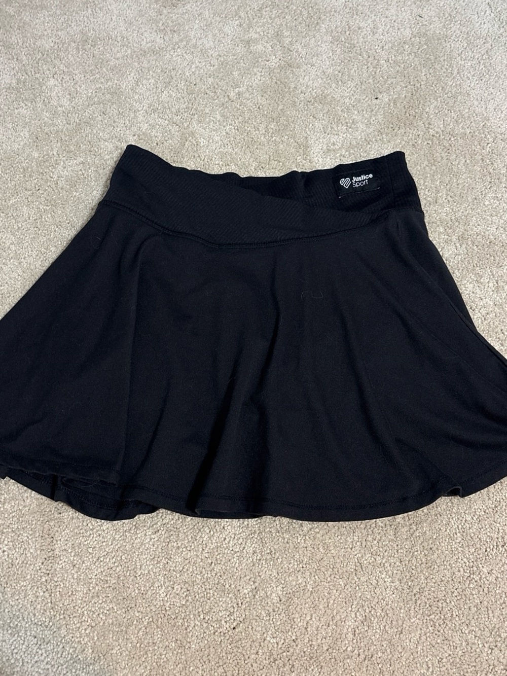 Justice Black Circle Skater Skirt